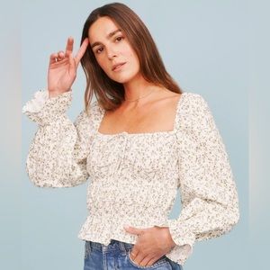 Reformation Pimento Linen Top size S